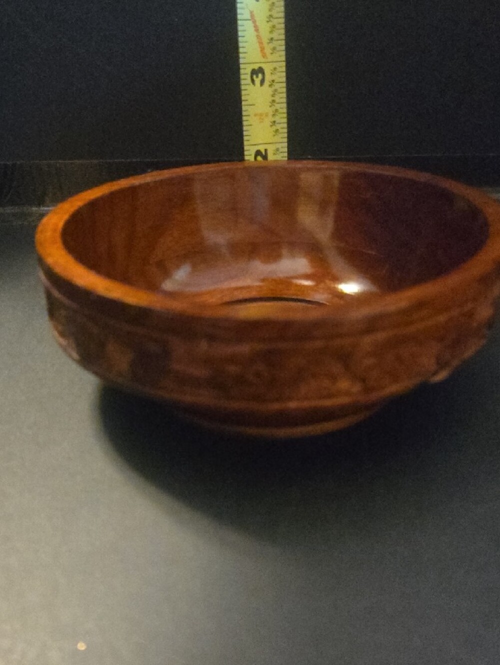 Hand-Carved Wooden Lidded Box - Brown - Picture 13 of 15